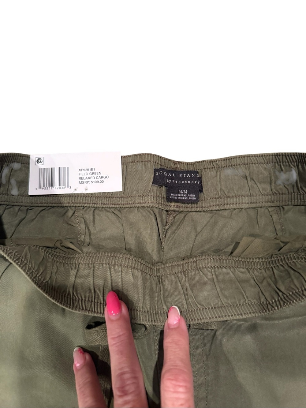 Sanctuary Pull on Cargo Drawstring Pants - Women Size M - Picture 4 of 7